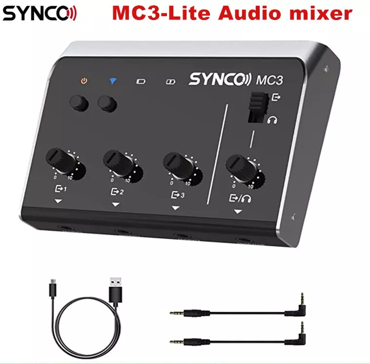 Audio And Music Mixer - Mikser audio Synco MC3 Lite, 4-kanałowy,