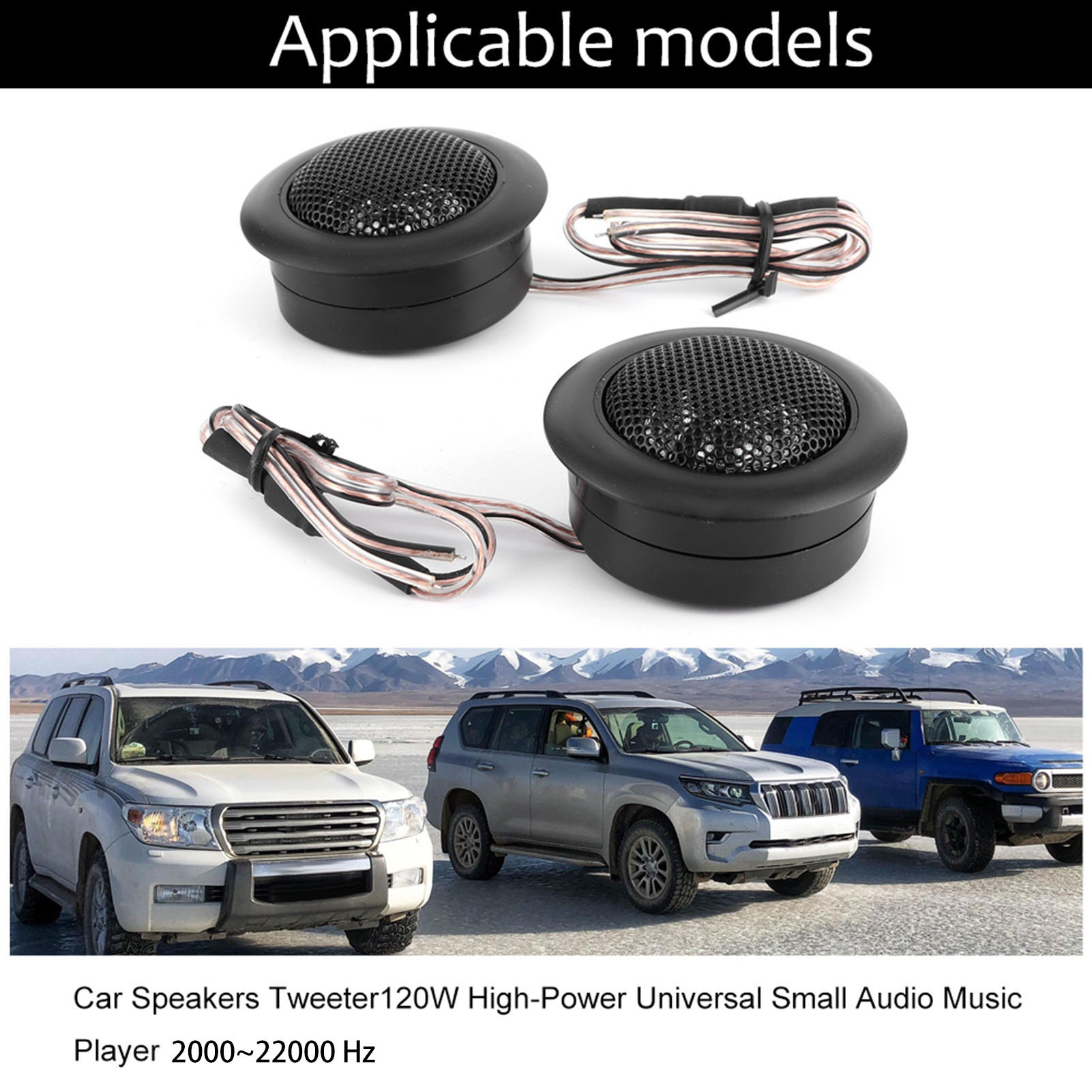 Audio Universal Music - 2 szt. Głośniki samochodowe wysokotonowe 120W