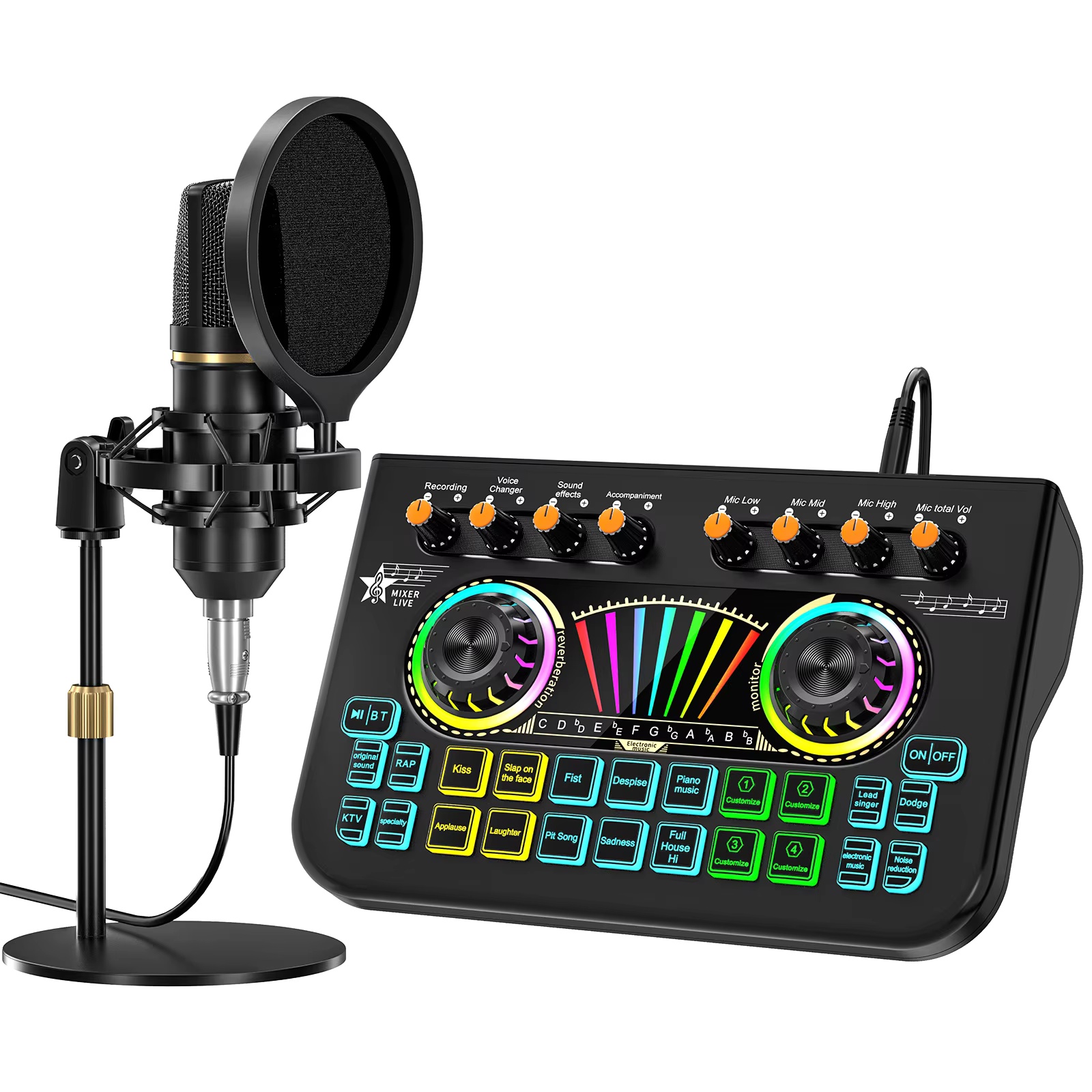 Audio And Music Mixer - Zestaw mikrofonowy Tenlamp X3 BM800 do