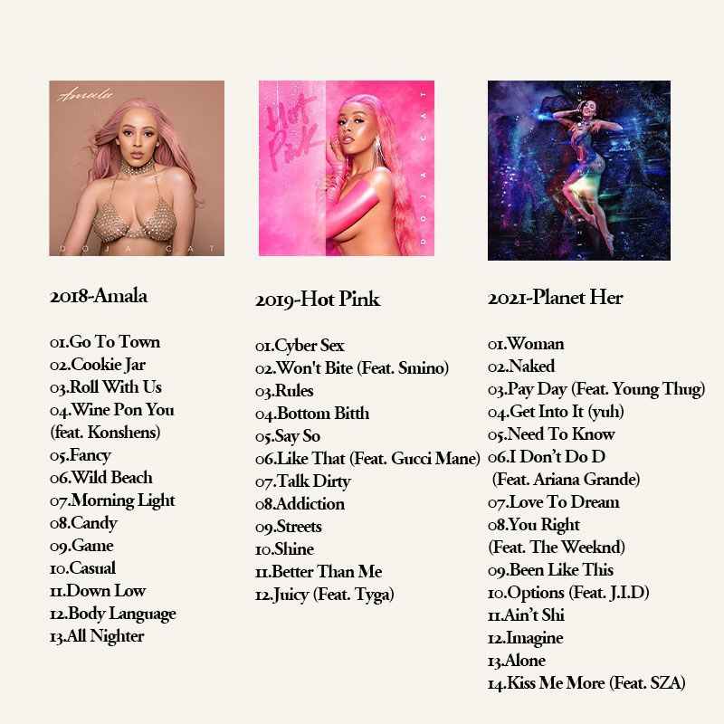 Doja Cat 6CD Music Album Colle – Audio Music For recenzja i cena