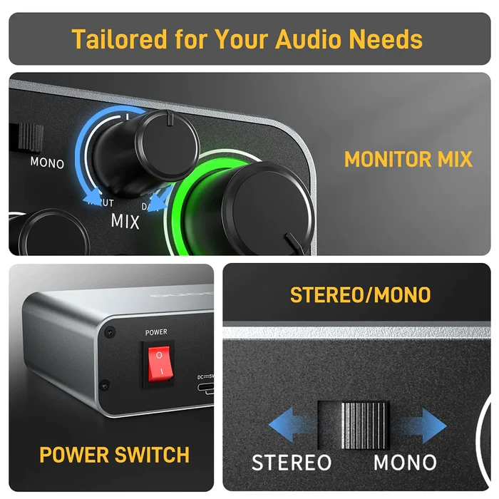 MAONO PS22 Profesjonalne Inter – Audio And Music Mixer recenzja i cena
