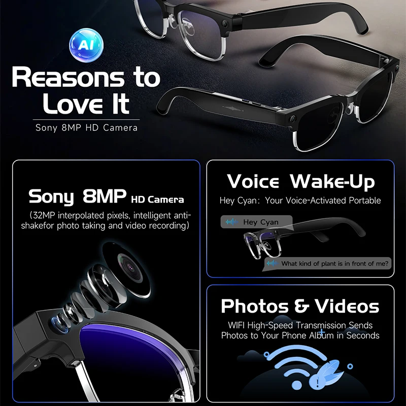 Inteligentne okulary W630 z ka – Audio Music Videos recenzja i cena