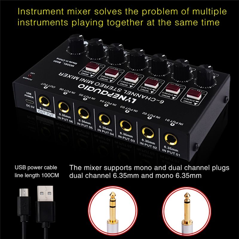 Wykwintny, mini 6-kanałowy mik – Audio And Music Mixer recenzja i cena